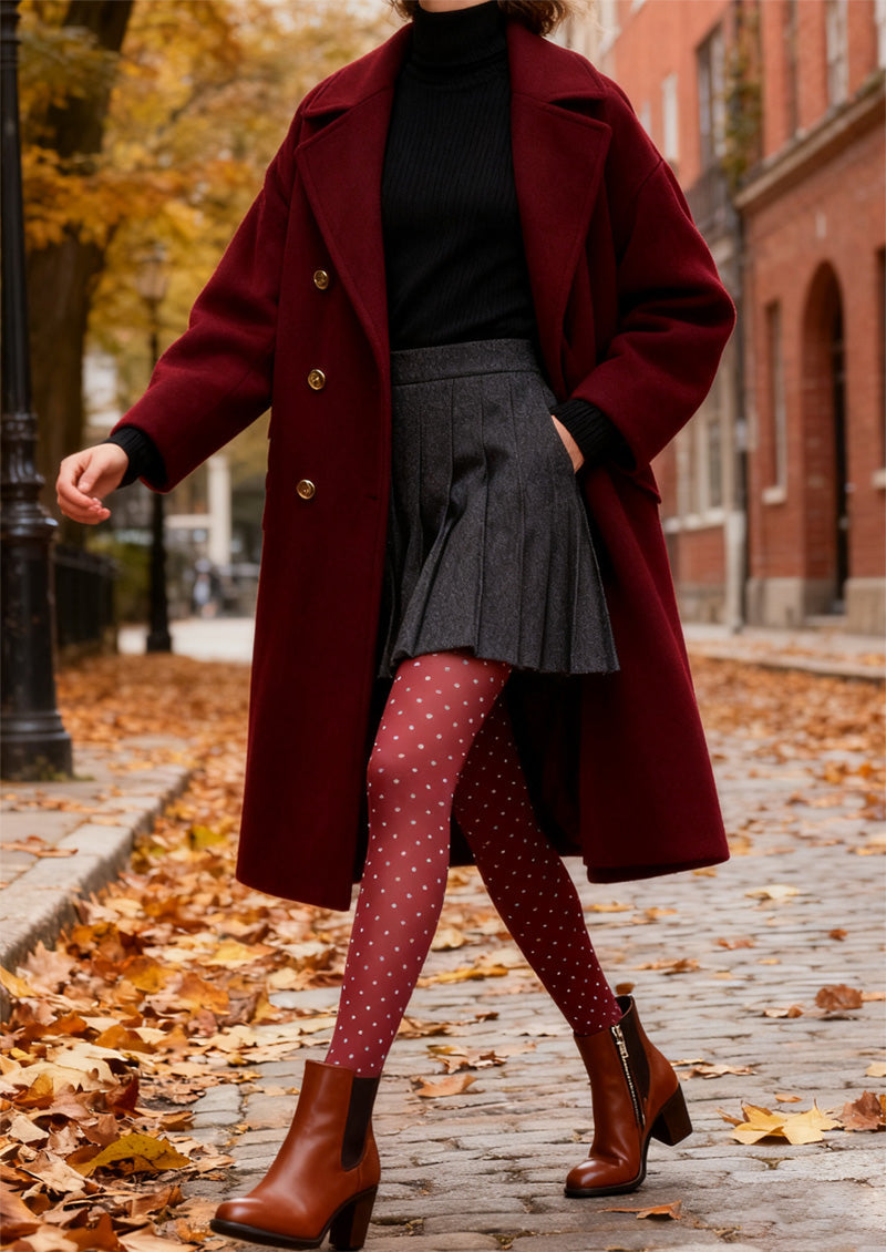 Viken Plan Cherry Dot Tights Hosiery Pantyhose