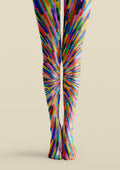 Viken Plan Artistic Burst Pattern Tights Hosiery Pantyhose