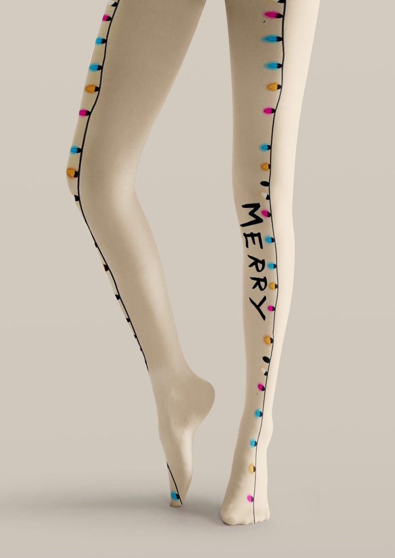 Viken Plan Christmas Themed Graphic Tights Hosiery Pantyhose