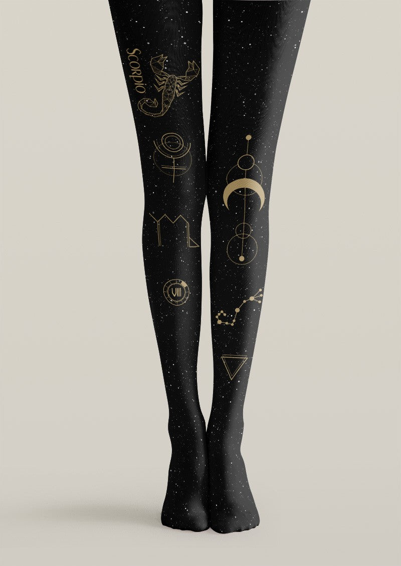 Viken Plan Scorpio Zodiac Tights Hosiery Pantyhose