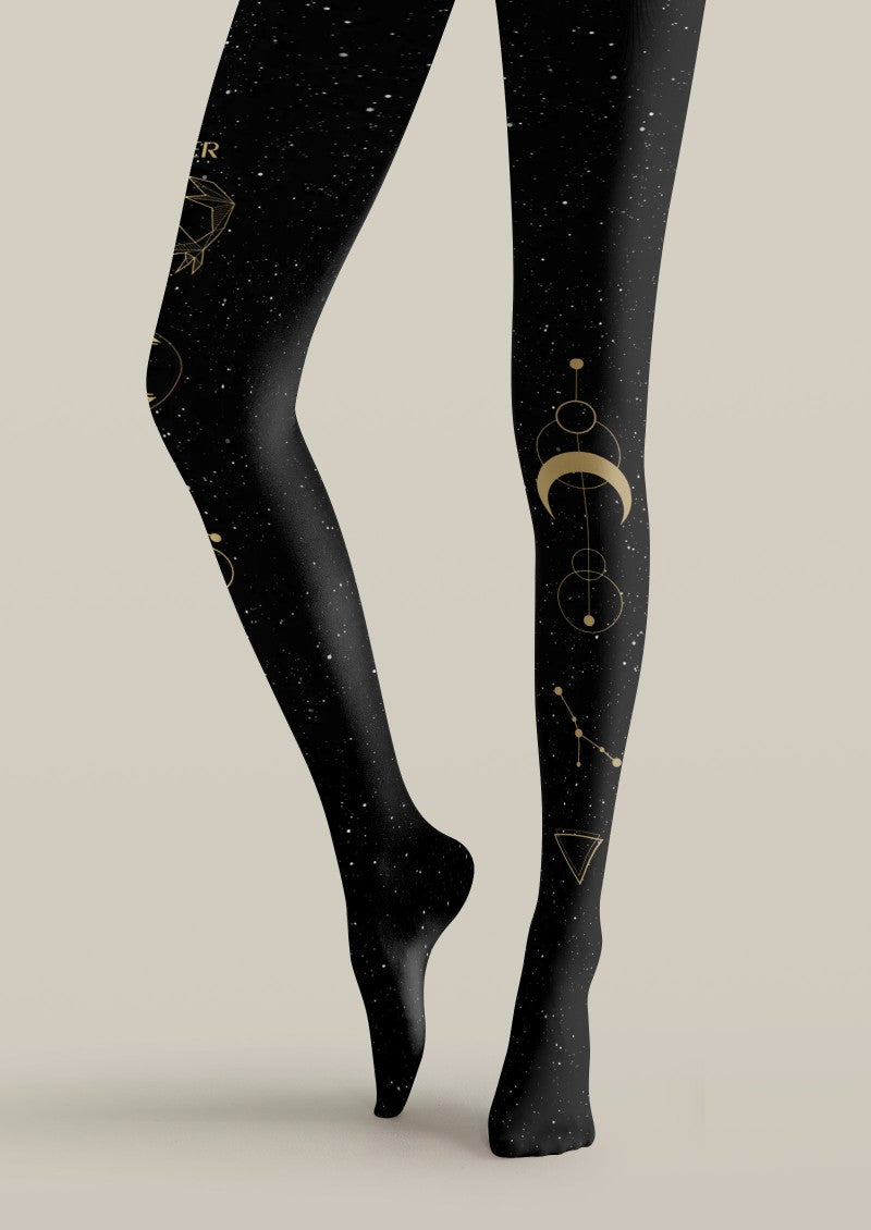 Viken Plan Cancer Zodiac Tights Hosiery Pantyhose