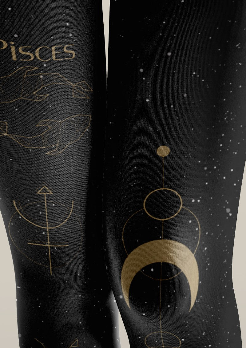 Viken Plan Pisces Zodiac Tights Hosiery Pantyhose