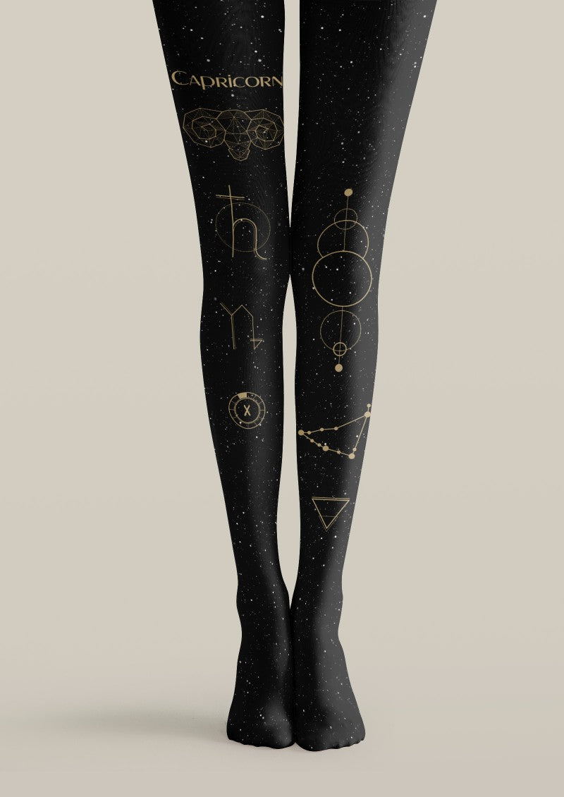 Viken Plan Capricorn Zodiac Tights Hosiery Pantyhose