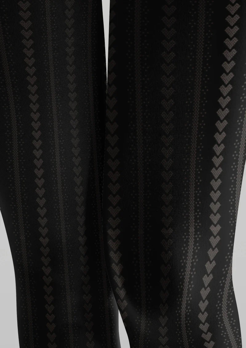 Viken Plan Black Ribbed Tights Hosiery Pantyhose