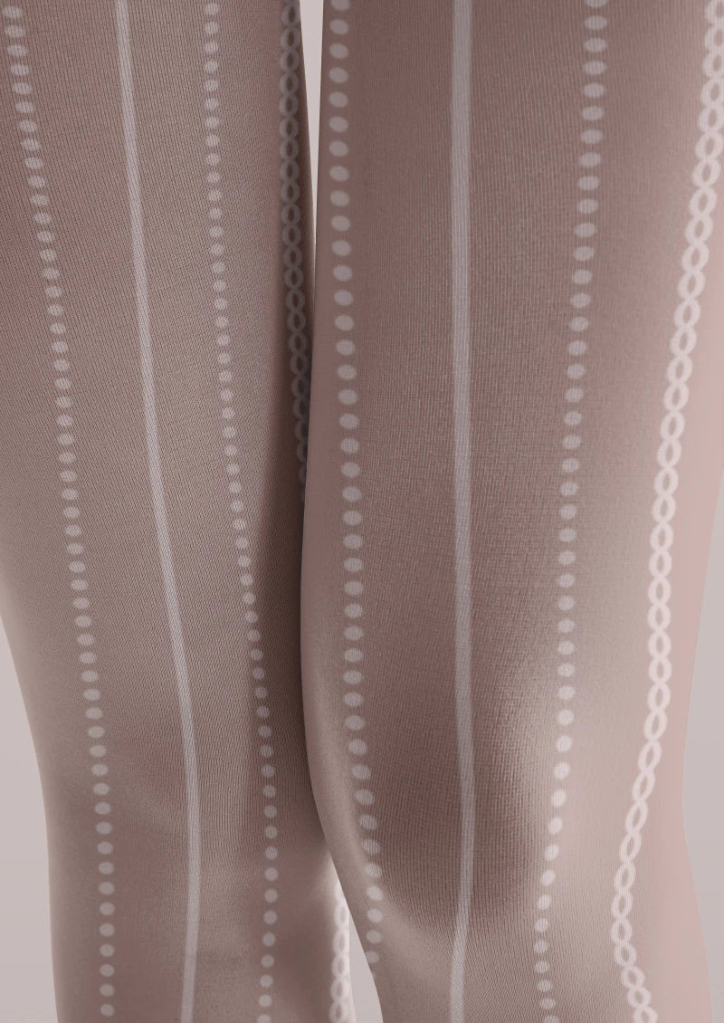 Viken Plan Light Pink Ribbed Tights Hosiery Pantyhose
