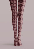 Viken Plan Argyle Check Tights Hosiery Pantyhose