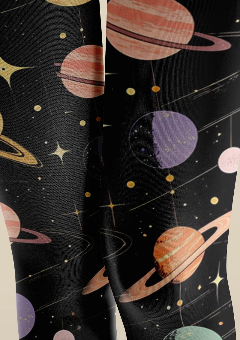 Viken Plan Starry Universe Graphic Tights Hosiery Pantyhose