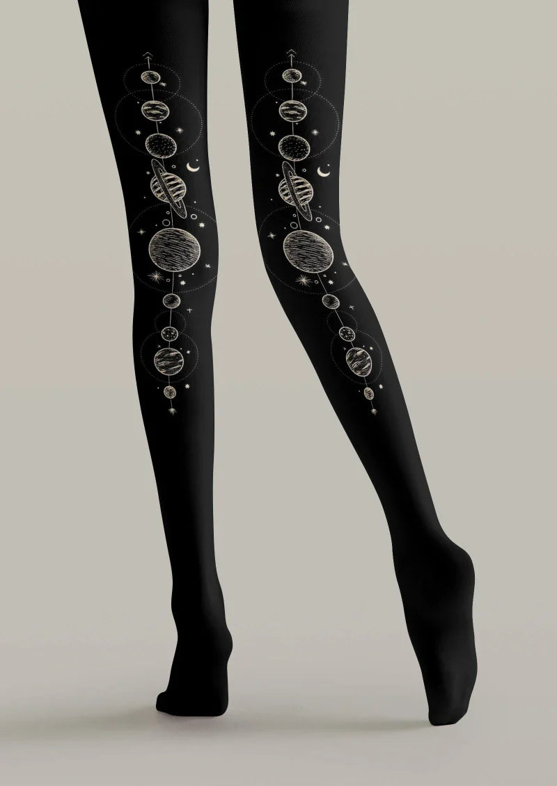Viken Plan Circular Geometric Tights Hosiery Pantyhose