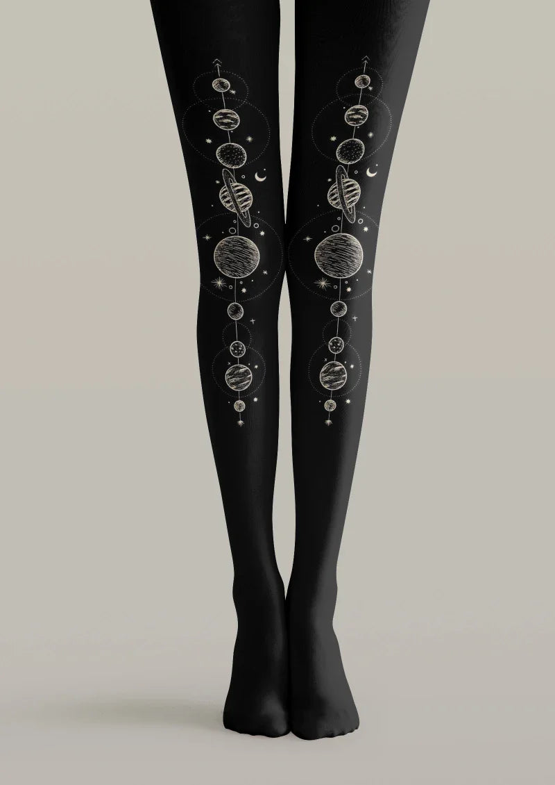 Viken Plan Circular Geometric Tights Hosiery Pantyhose