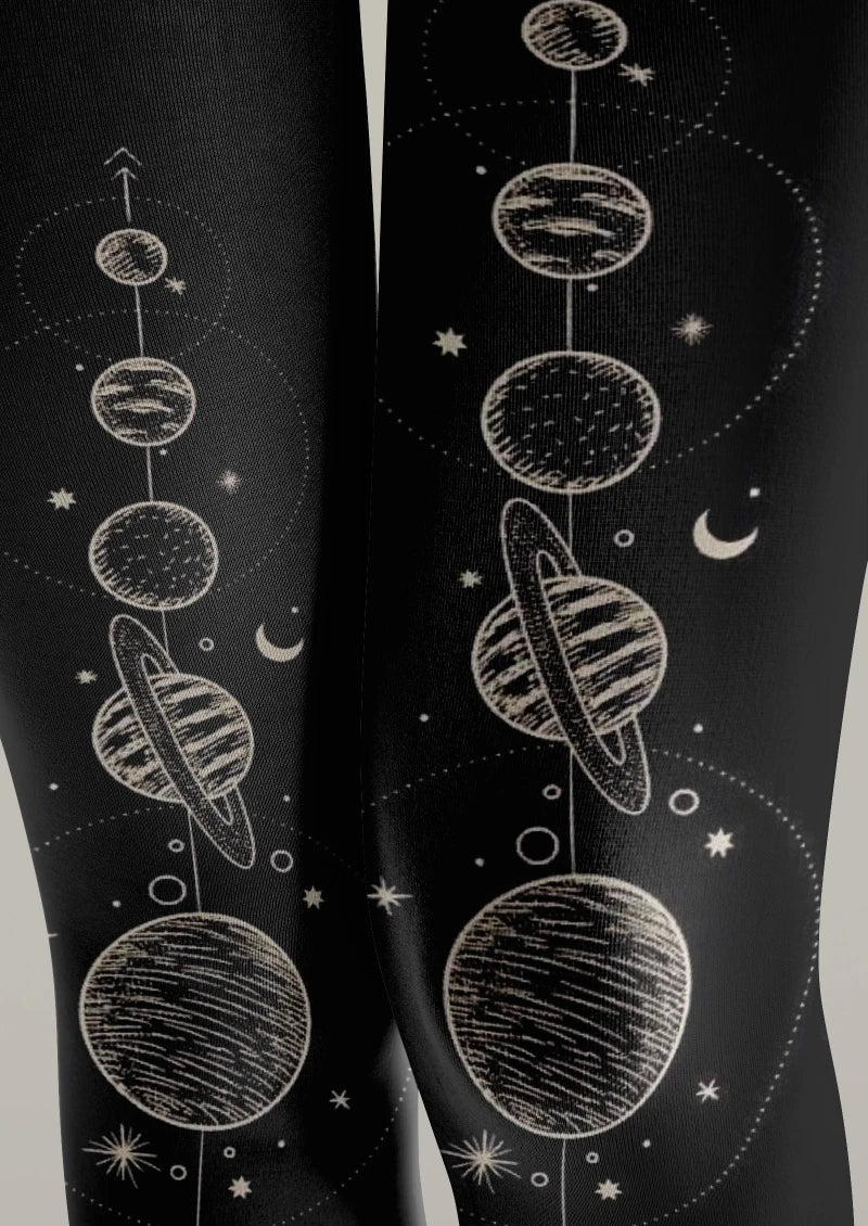 Viken Plan Circular Geometric Tights Hosiery Pantyhose