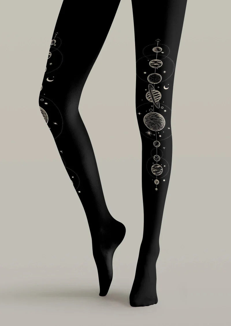 Viken Plan Circular Geometric Tights Hosiery Pantyhose