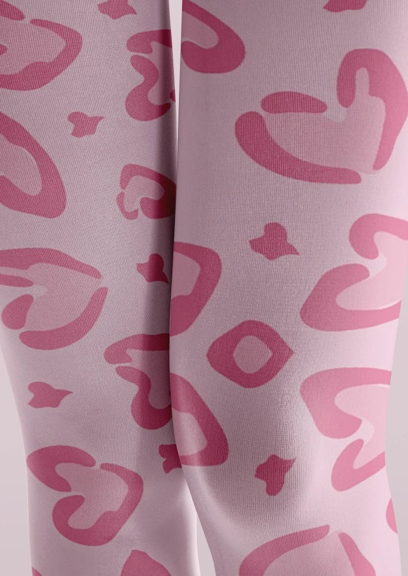 Viken Plan Valentine's Day Pink Heart Pattern Tights Hosiery Pantyhose