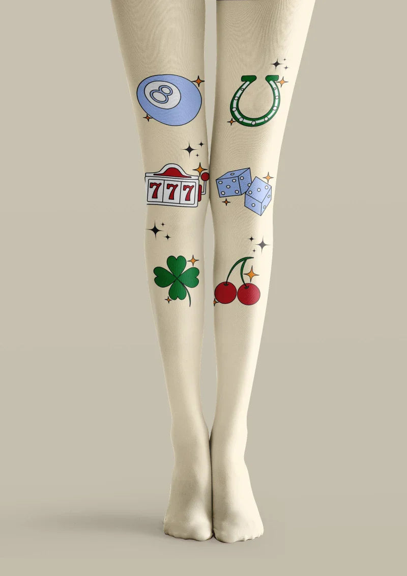 Viken Plan Lucky Element Graphic Tights Hosiery Pantyhose