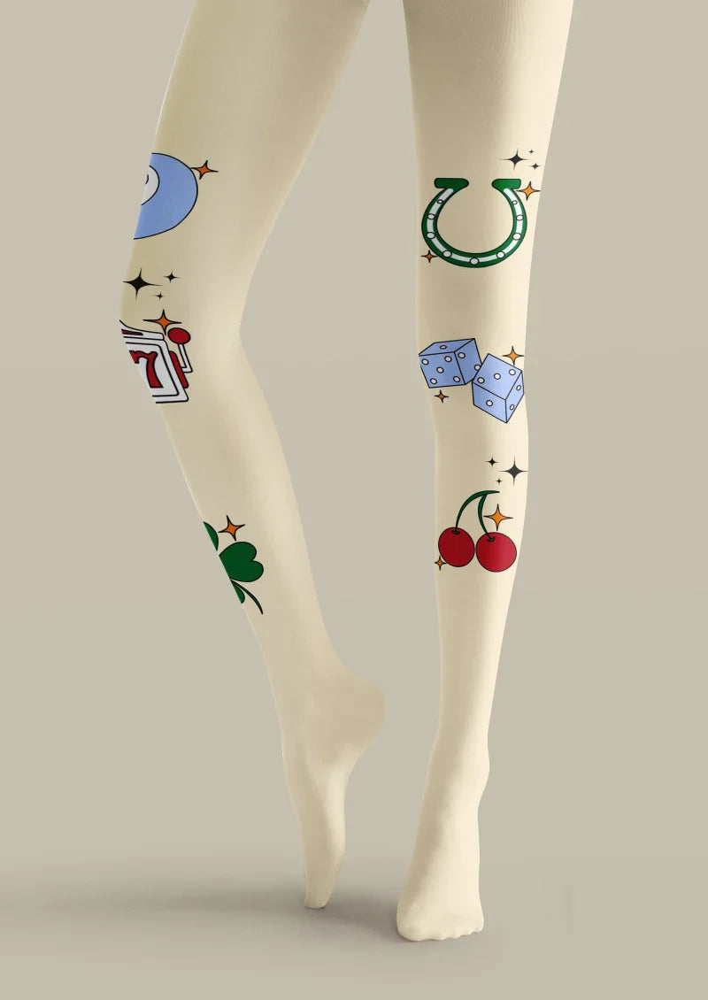 Viken Plan Lucky Element Graphic Tights Hosiery Pantyhose