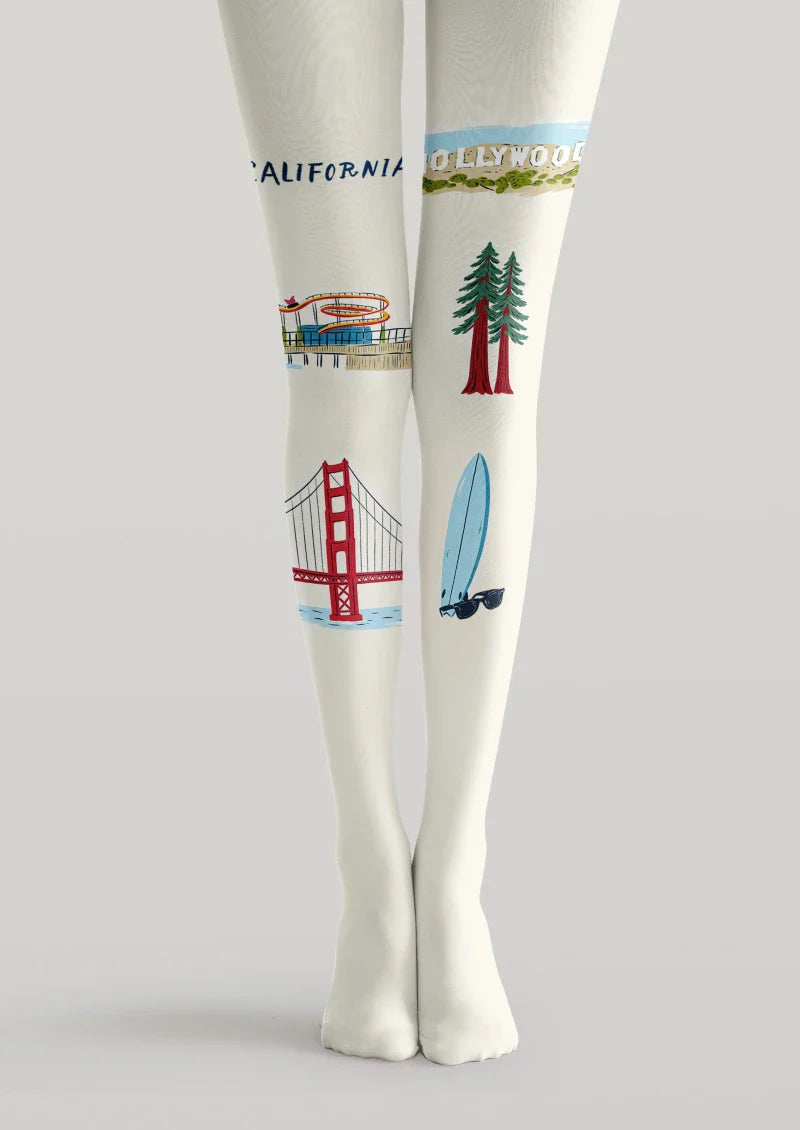 Viken Plan San Francisco Theme Graphic Tights Hosiery Pantyhose