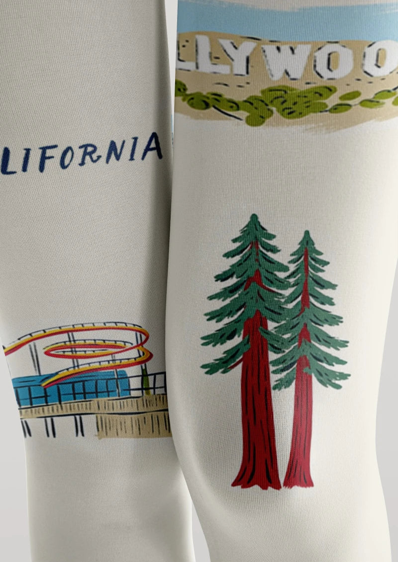 Viken Plan San Francisco Theme Graphic Tights Hosiery Pantyhose