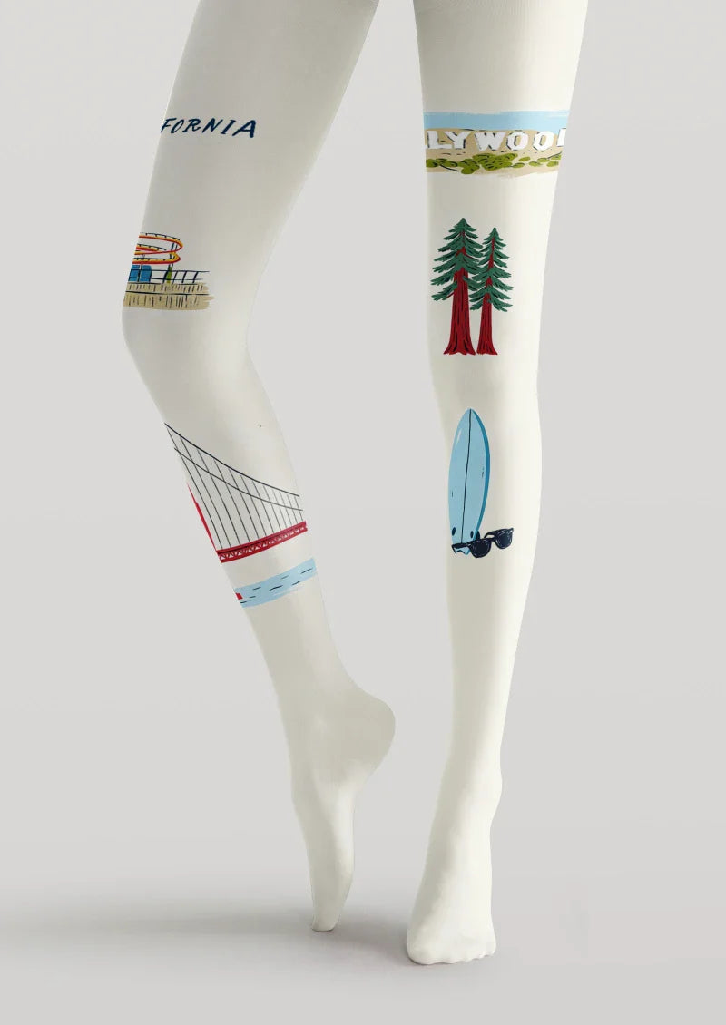 Viken Plan San Francisco Theme Graphic Tights Hosiery Pantyhose
