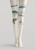 Viken Plan Wisconsin Theme Graphic Tights Hosiery Pantyhose
