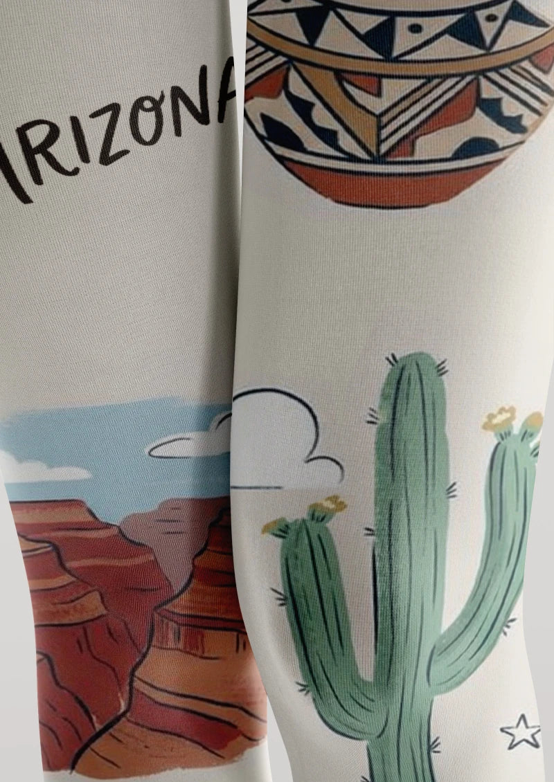 Viken Plan Arizona Theme Graphic Tights Hosiery Pantyhose