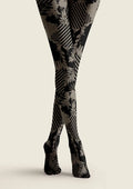 Viken Plan Baroque Bloom Copper Muse Tights Hosiery Pantyhose