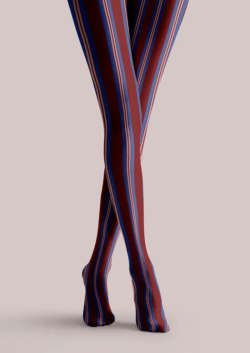 Viken Plan Geometric Art Vintage Groove Tights Hosiery Pantyhose