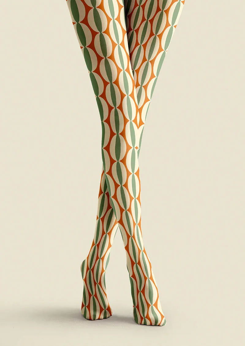 Viken Plan Geometric Art Geo Dot Tights Hosiery Pantyhose