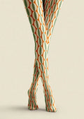 Viken Plan Geometric Art Geo Dot Tights Hosiery Pantyhose