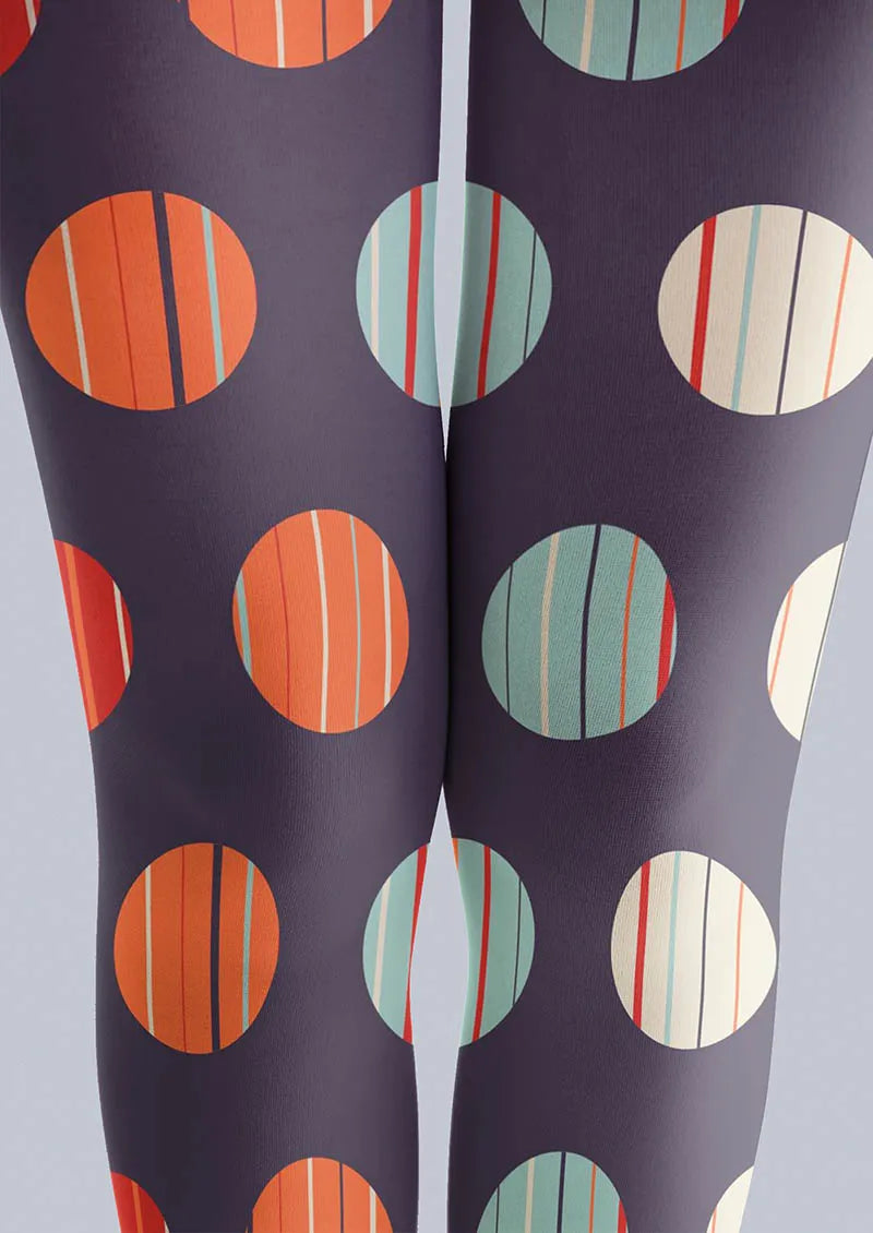 Viken Plan Rhythm Dots Tights Hosiery Pantyhose