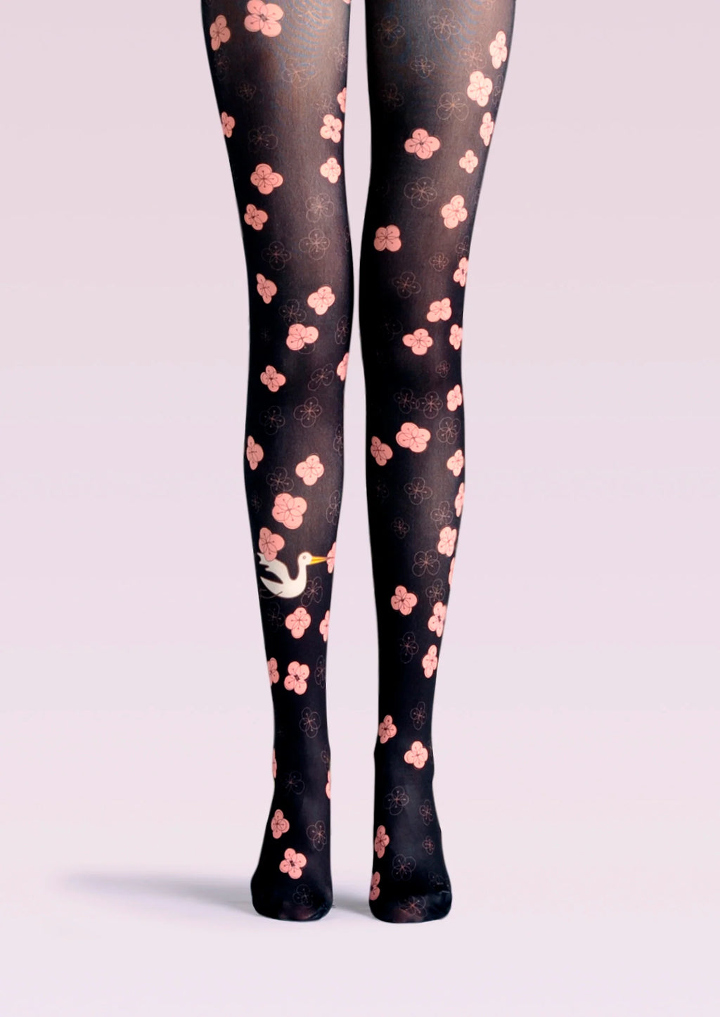 Viken Plan Cherry Blossoms Print Tights Hosiery Pantyhose