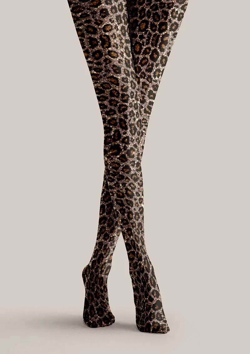 Viken Plan Classic Leopard Tights Hosiery Pantyhose
