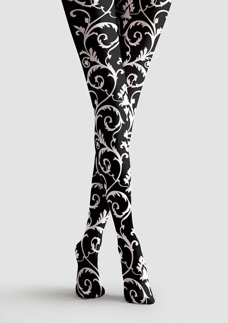 Viken Plan Baroque Bloom Tights Hosiery Pantyhose