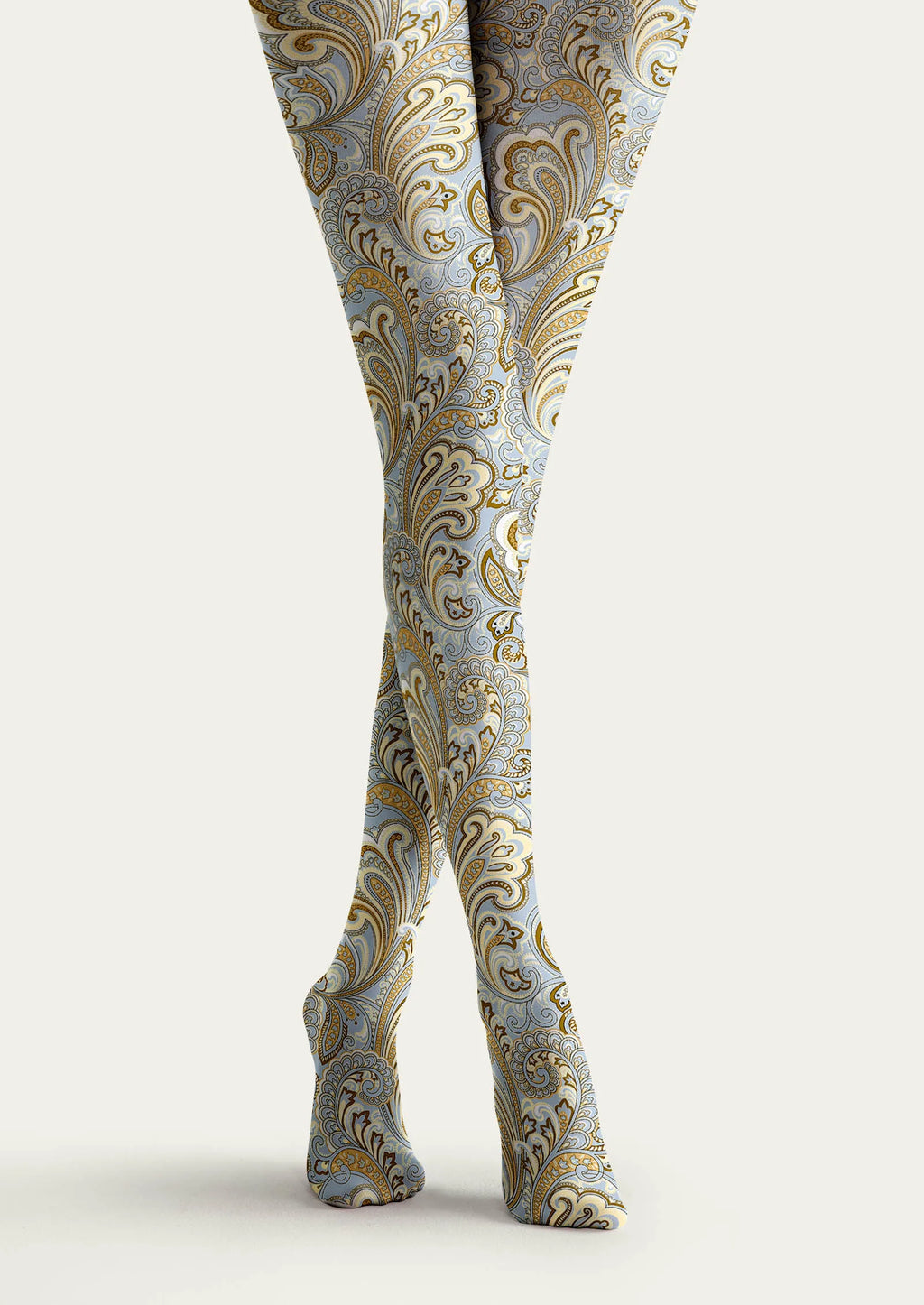Viken Plan Art Print Tights Personality Pantyhose/Tights [Azure Ripple]