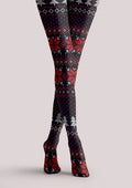 Viken Plan Christmas Fun Art Christmas Knitting Tights Hosiery Pantyhose