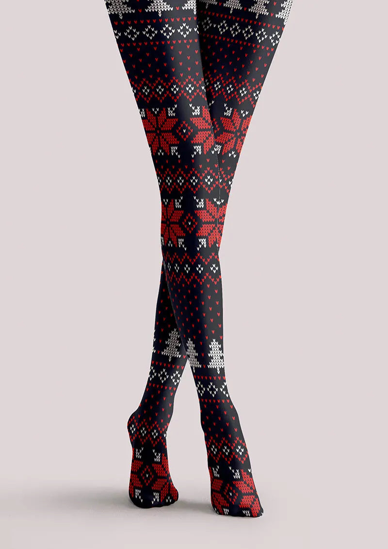 Viken Plan Christmas Fun Art Christmas Knitting Tights Hosiery Pantyhose
