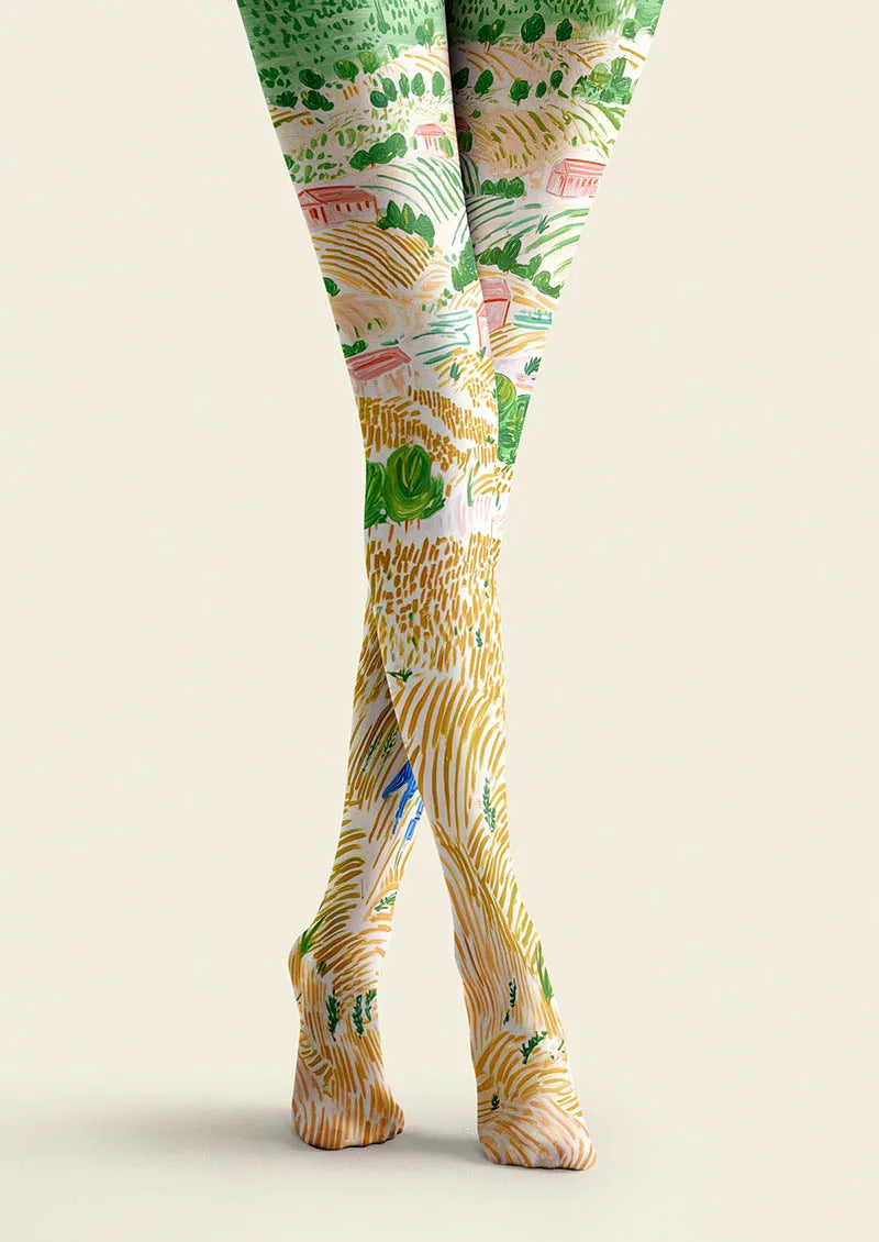 Viken Plan Pastoral Sketch Tights Hosiery Pantyhose