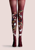 Viken Plan Fun art Print Tights Cartoon animals Pantyhose/Tights [Whimsical Secret Garden]