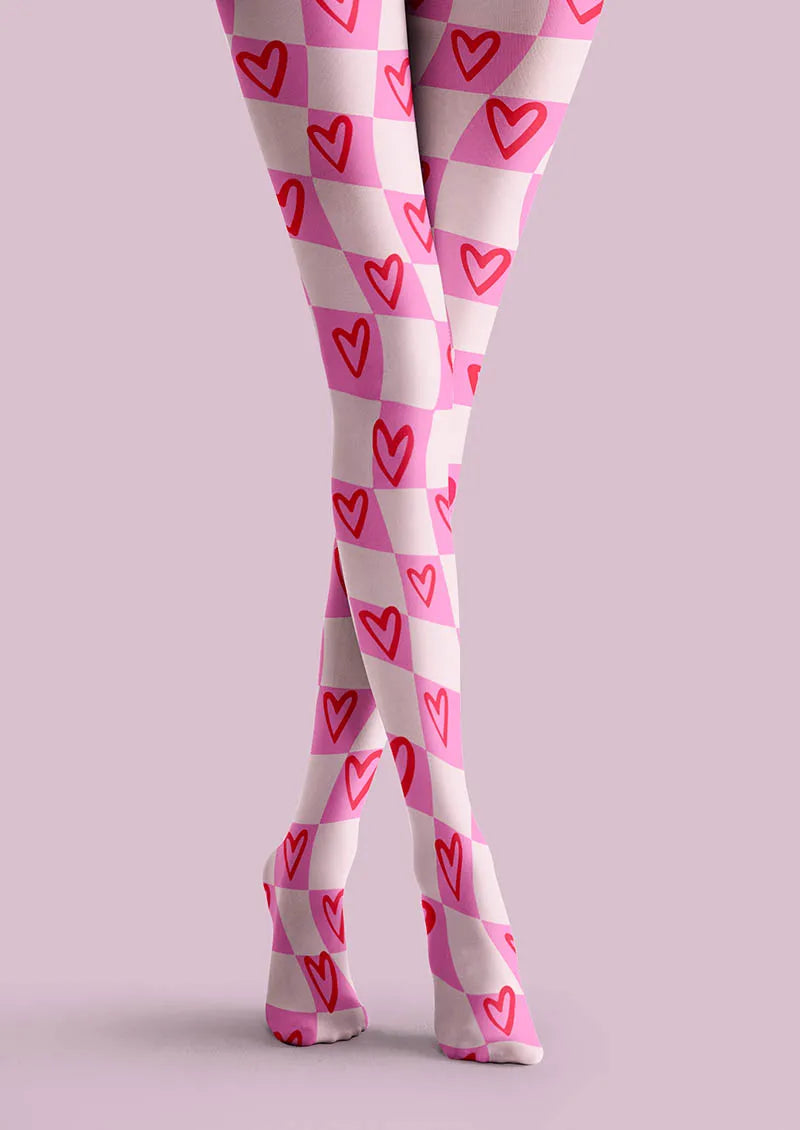 Viken Plan Valentine's Day Love Wave Tights Hosiery Pantyhose