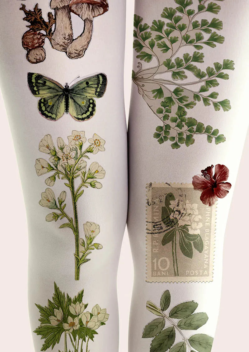 Viken Plan Dream Flora Y2K Style Tights Hosiery Pantyhose