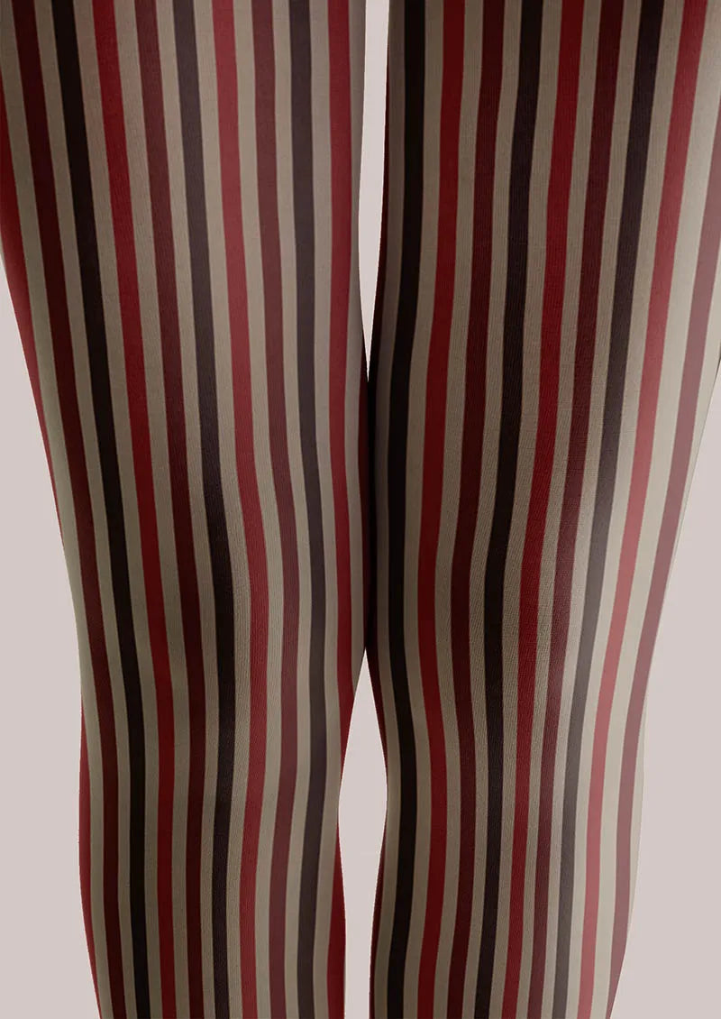 Viken Plan Geometric Art Soft Stripes Tights Hosiery Pantyhose