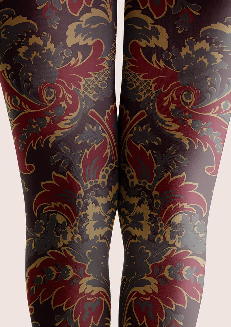 Viken Plan Baroque Bloom Golden Age Tights Hosiery Pantyhose