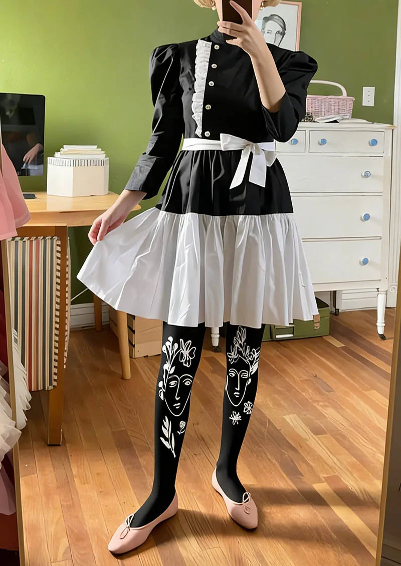 Viken Plan Valentine's Day Mono Promise Tights Hosiery Pantyhose