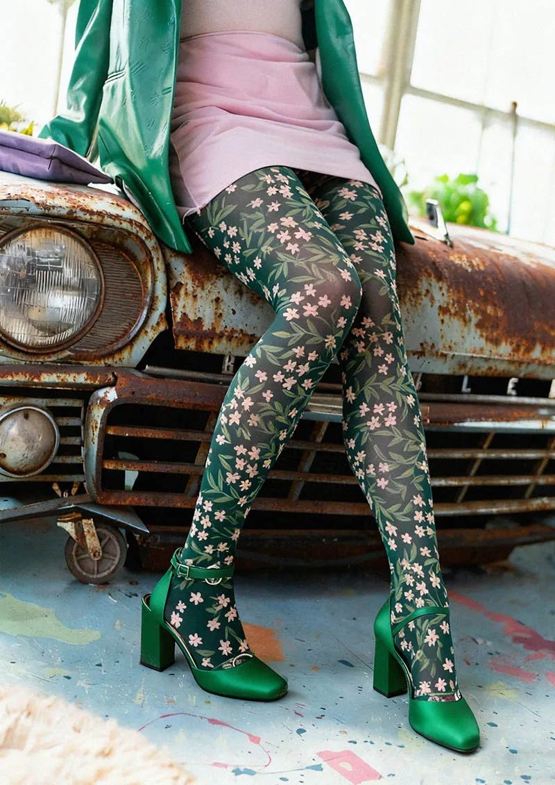 Viken Plan Meadow Bloom Tights Hosiery Pantyhose