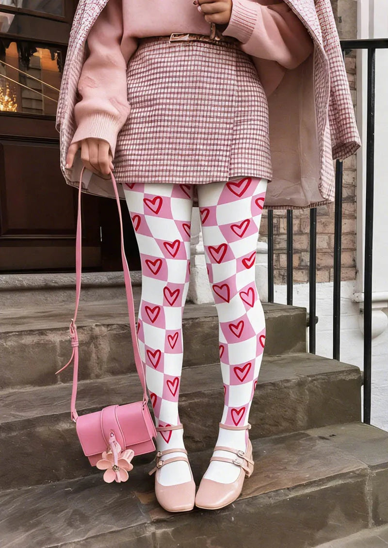Viken Plan Valentine's Day Love Wave Tights Hosiery Pantyhose