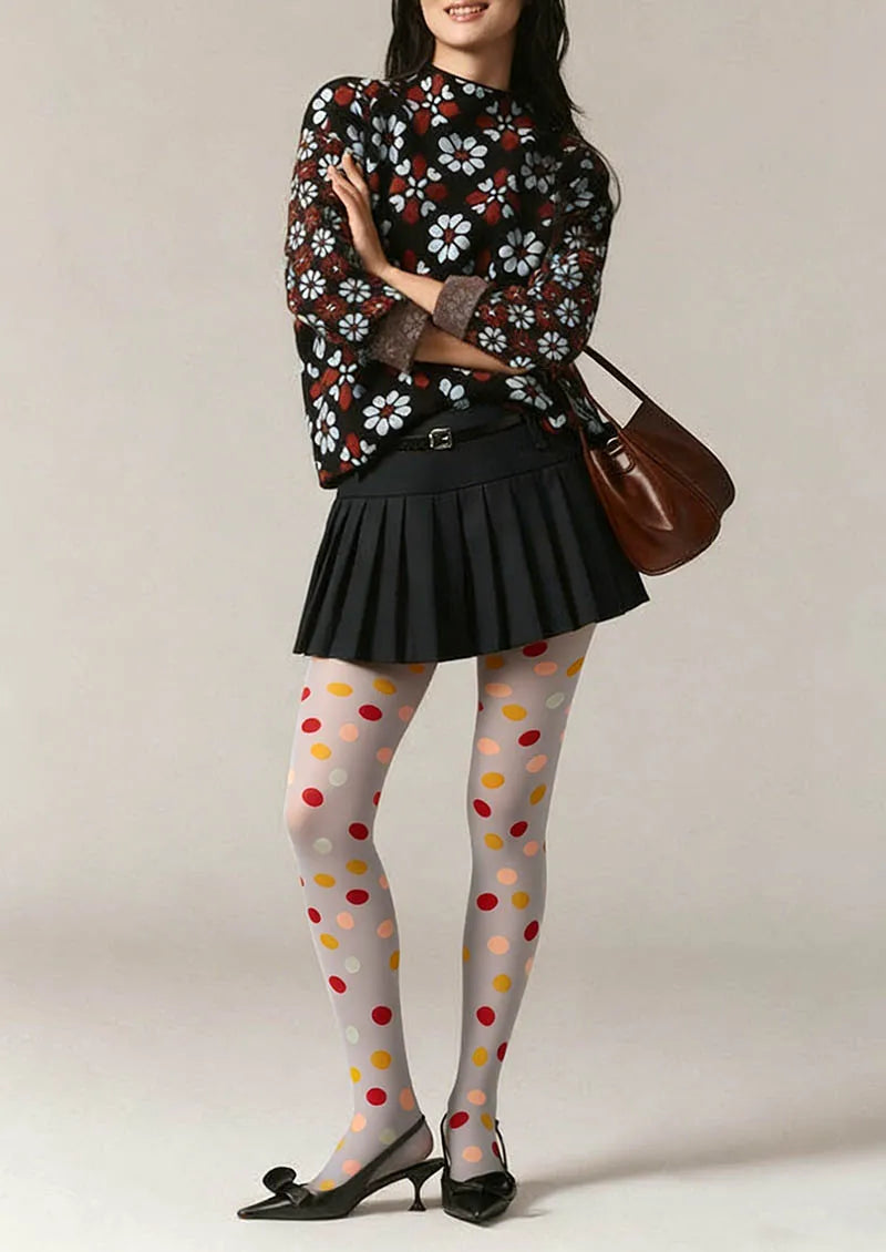 Viken Plan Soft Polka Tights Hosiery Pantyhose