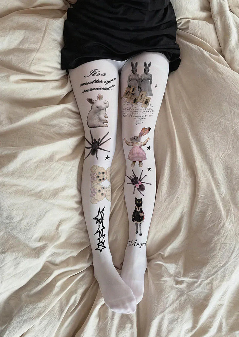 Viken Plan Bad Bunny Dream Y2K Style Tights Hosiery Pantyhose
