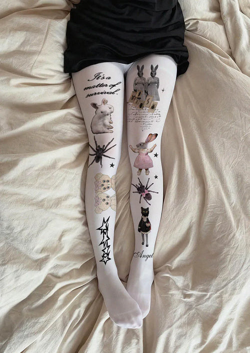 Viken Plan Bad Bunny Dream Y2K Style Tights Hosiery Pantyhose