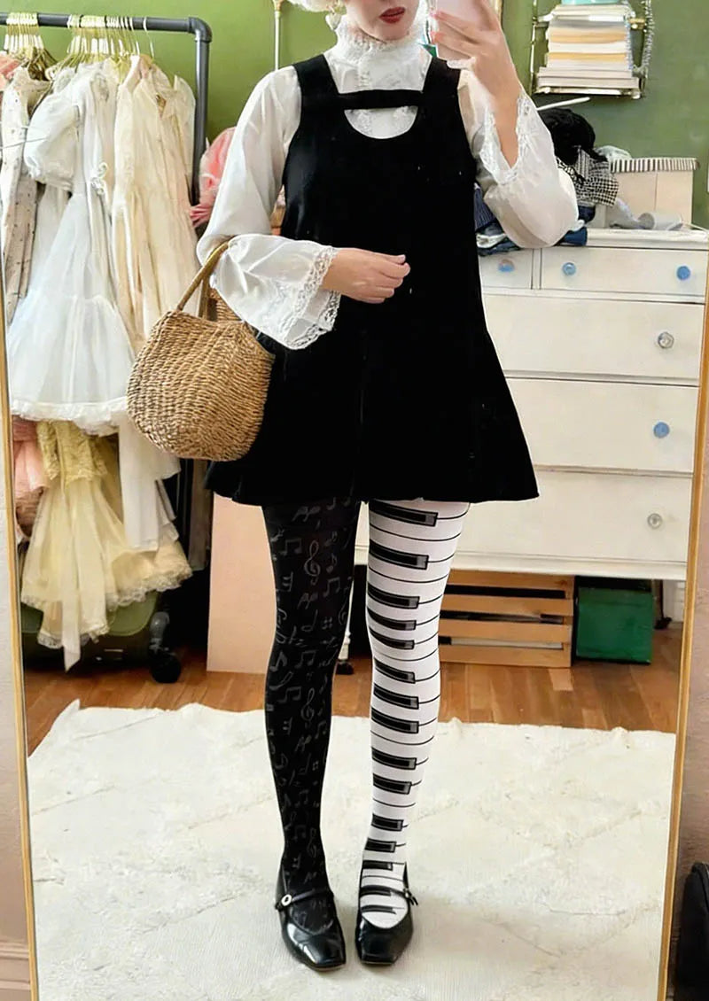 Viken Plan Musical elements Piano Keys Tights Hosiery Pantyhose