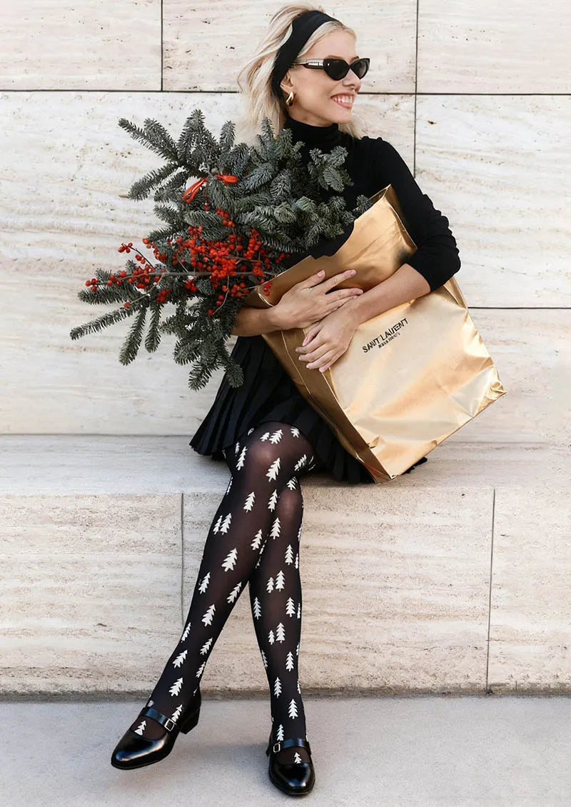 Viken Plan Christmas Fun Art Silent Noe Tights Hosiery Pantyhose