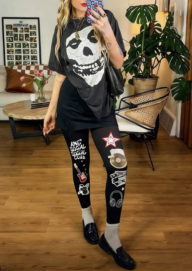 Viken Plan Musical elements Rock Statement Tights Hosiery Pantyhose