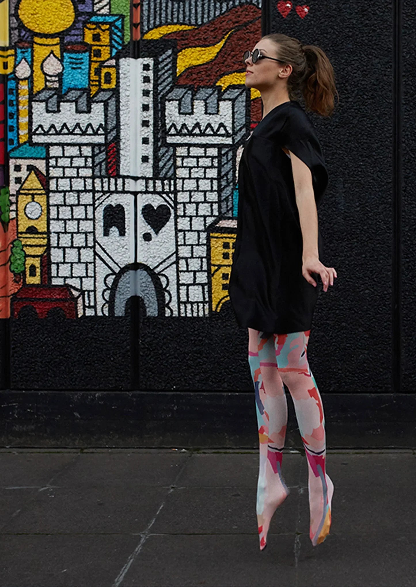 Viken Plan Popart Print Tights Color Painting Pantyhose/Tights [Condensed colors]